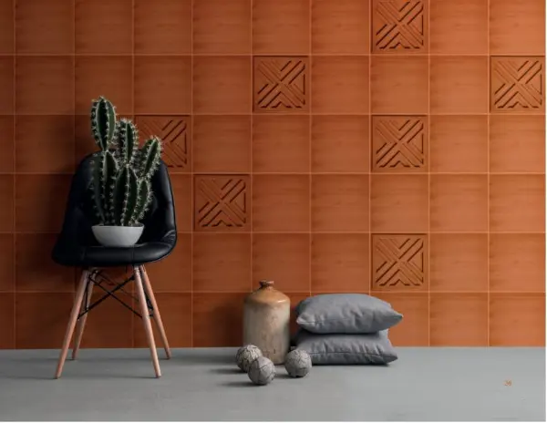 Cladding Split Square terracotta application