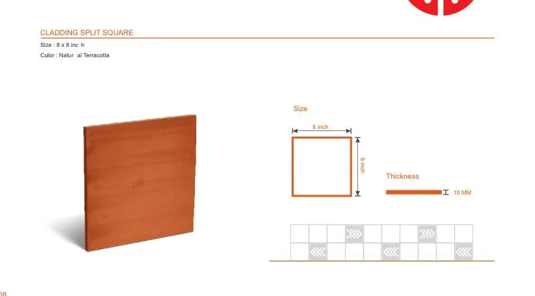 Technical drawing of Cladding Split Square