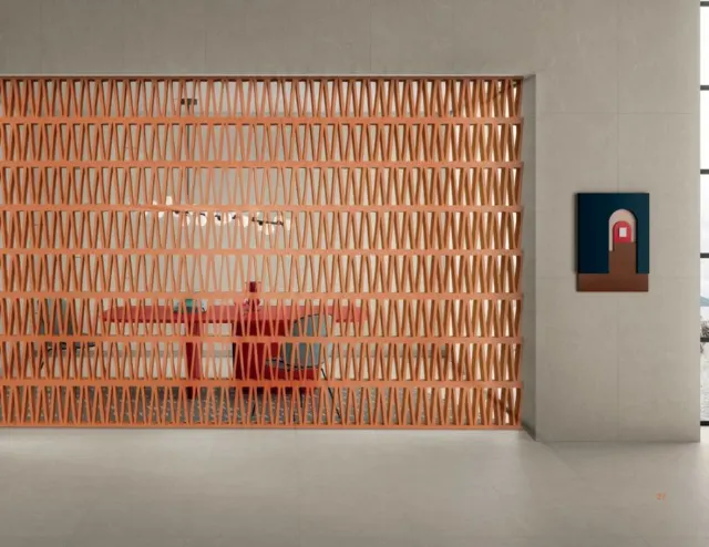 W Jali terracotta screen